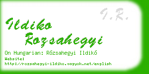 ildiko rozsahegyi business card