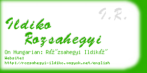 ildiko rozsahegyi business card